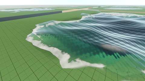 Ocean preset at a shoreline