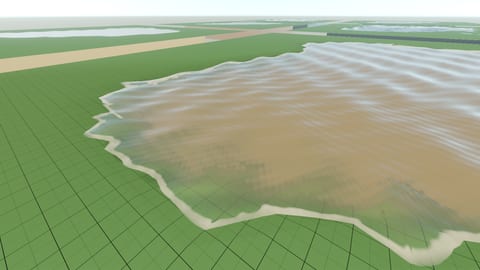 Silt preset at a shoreline
