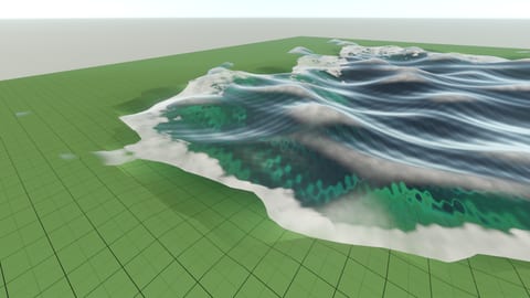 Stylized preset at a shoreline